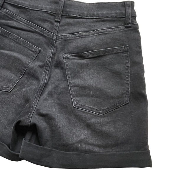 LC Lauren Conrad Women’s High Rise Cuffed Denim Shorts Size 2 Button Fly Stretch - Picture 7 of 9